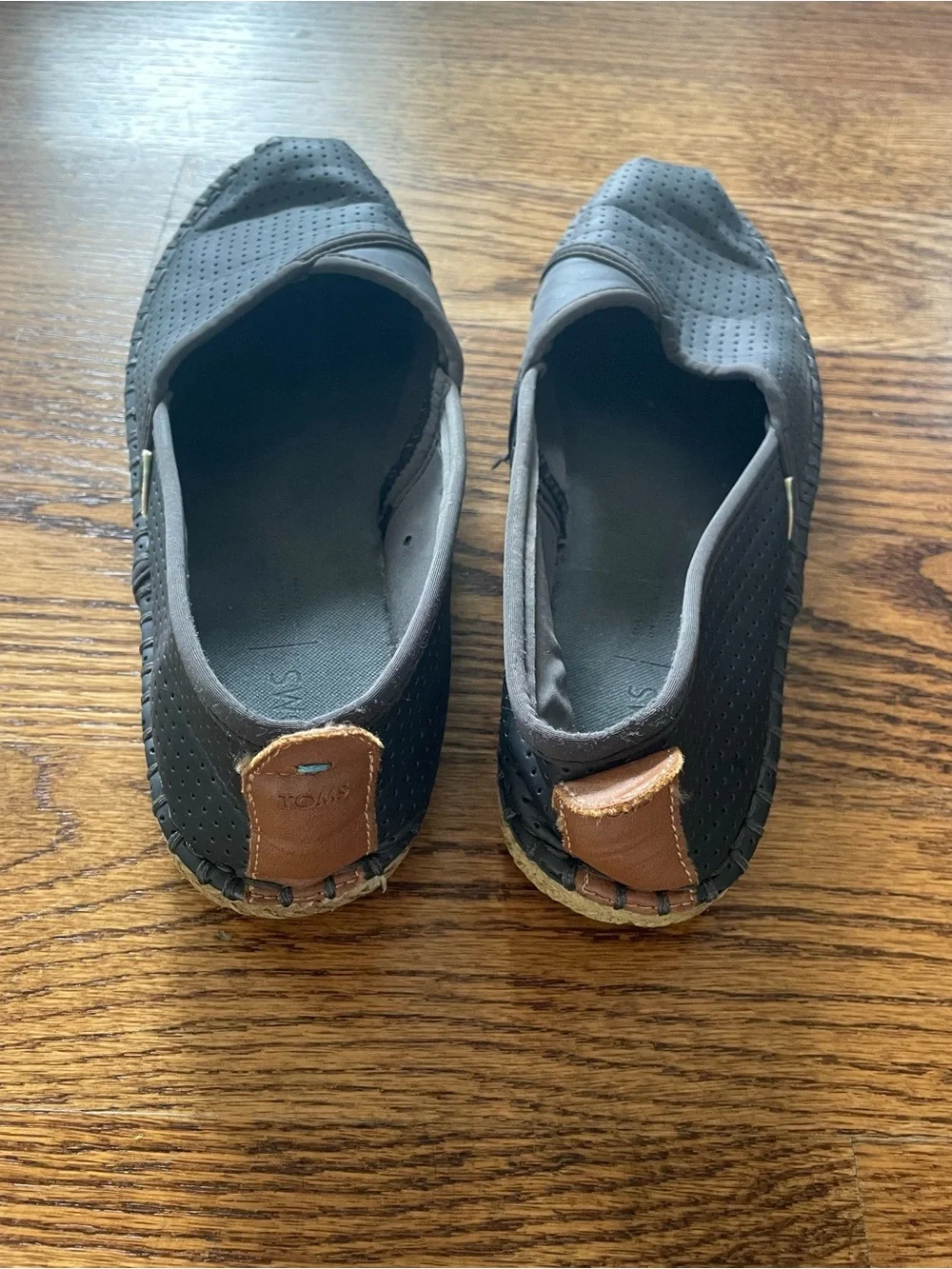 Toms perforated slip-n Espadrilles - dark gray size 7